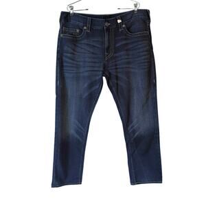 True Religion Geno Relaxed Slim Jeans Dark Wash Men's Size 38